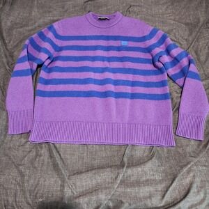 Acne Studios Wool Face Patch Sweater Size S